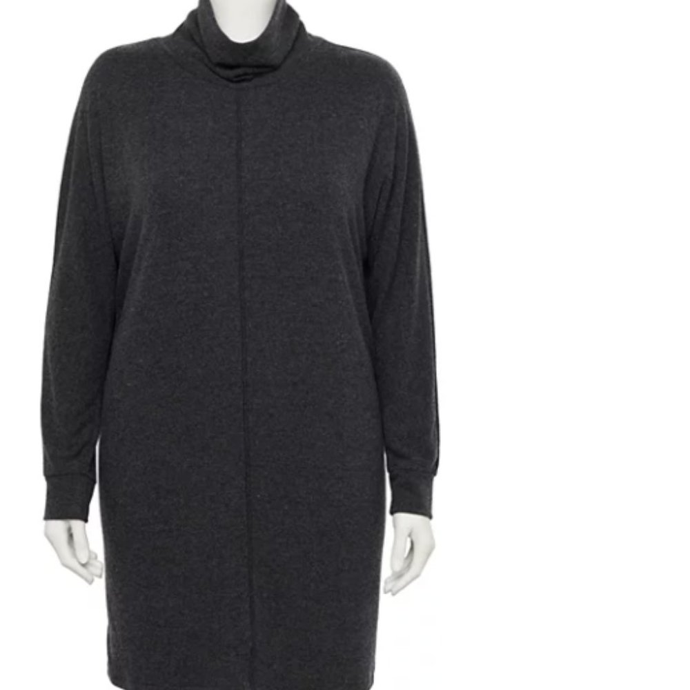 SONOMA COWLNECK DOLMAN LONG SLEEVE DRESS SIZE 1X  # 458